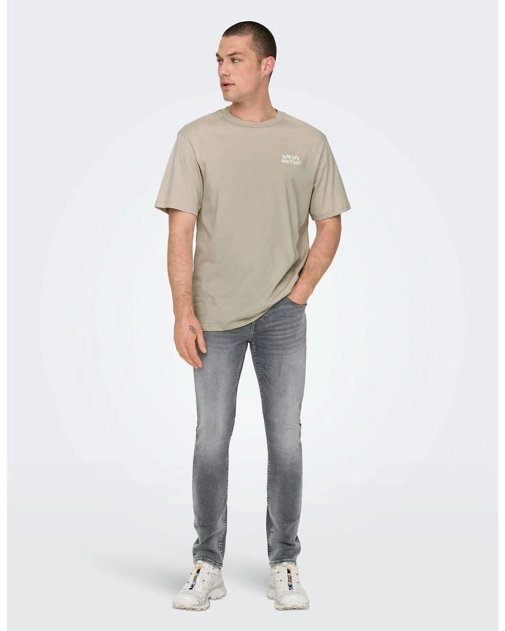 ONLY Natural Five Pocket Design Slim Fit Jeans for men
