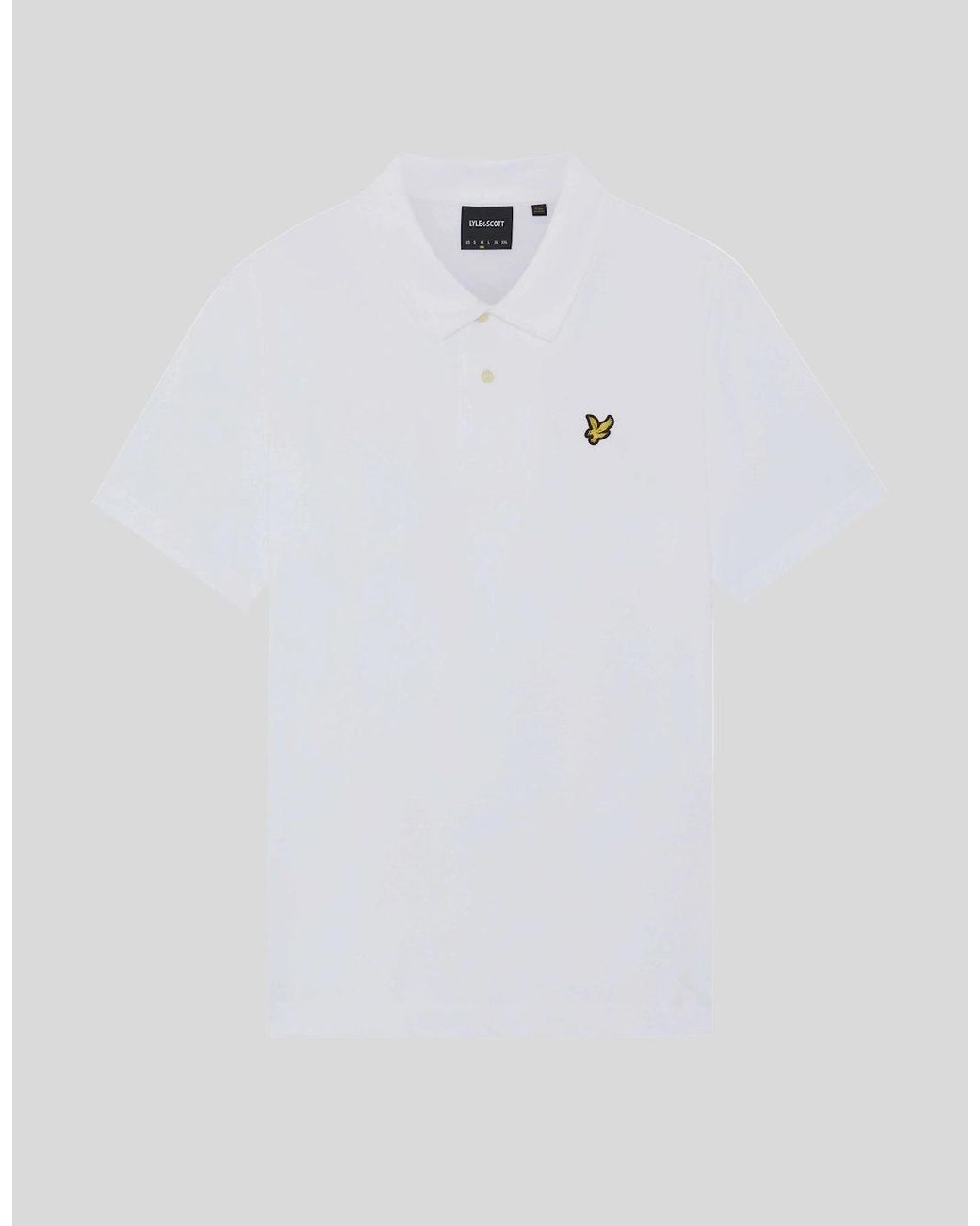 Lyle & Scott White Relaxed Cotton Jersey Polo Shirt for men