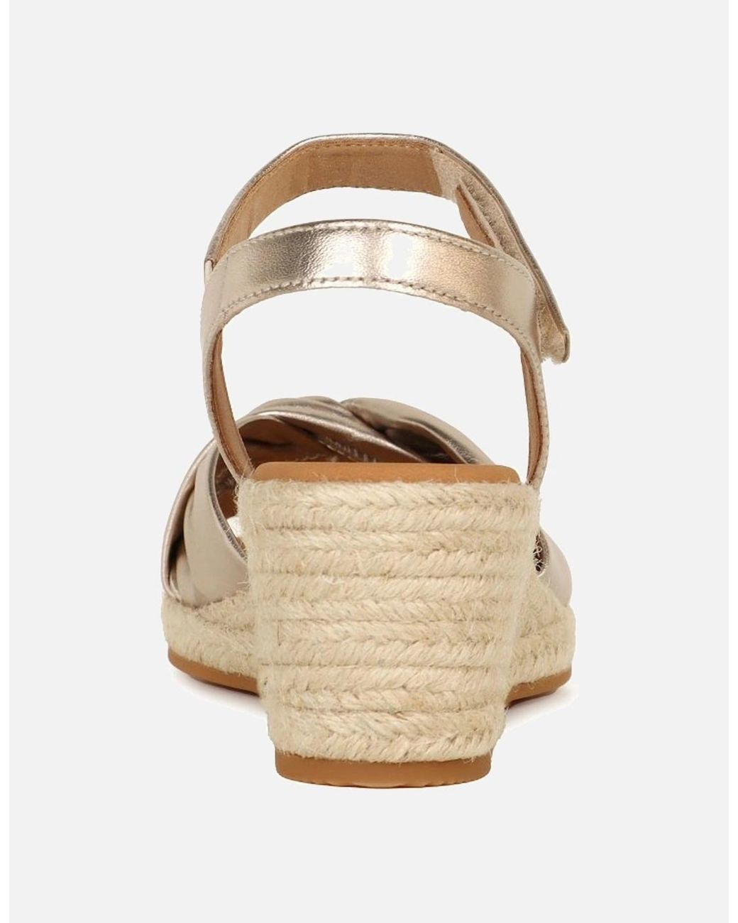 Gabor Metallic Moon Wedge Heel Sandals