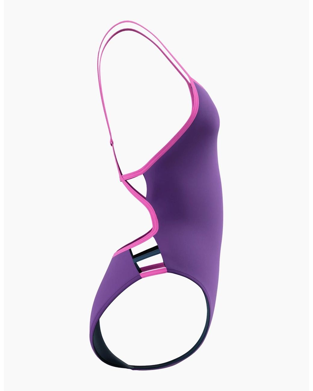 Speedo Purple Ladies Solid Triback One Piece Swimsuit