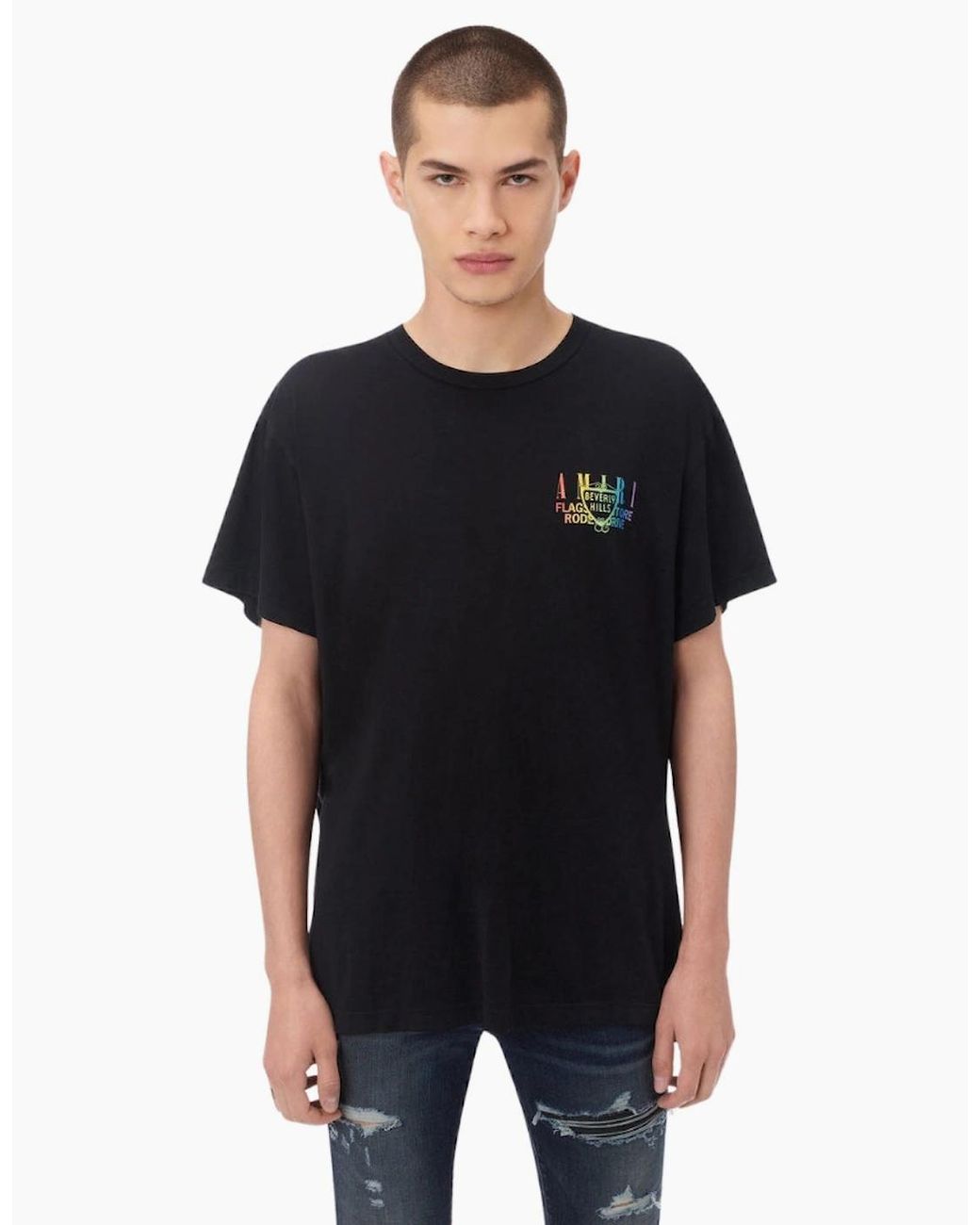 Amiri Black Xo Beverly Hills T-Shirt for men