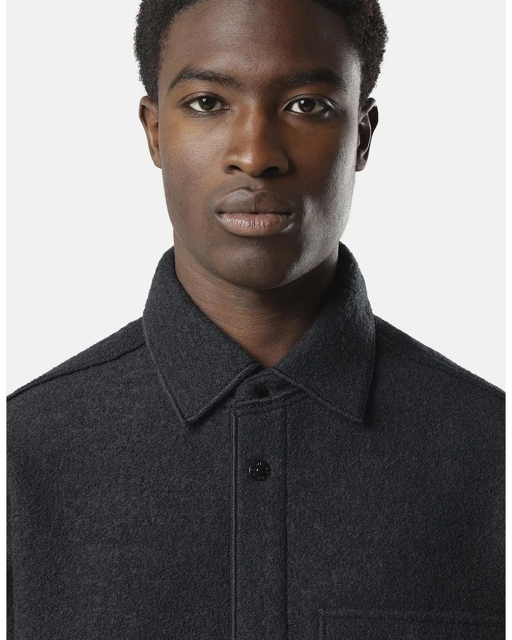 Stone Island Blue Compass 1200034 Overshirt for men