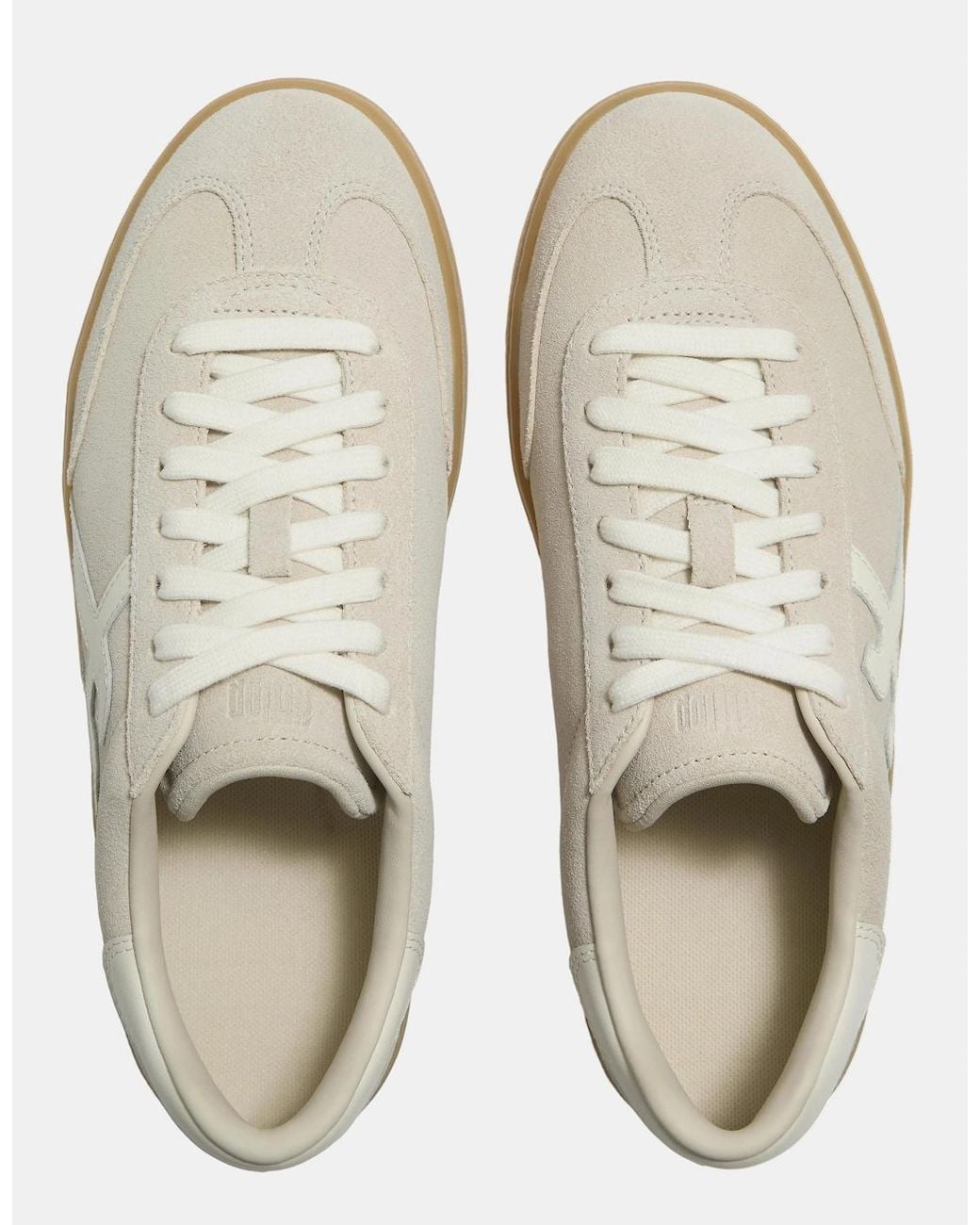 Fitflop White The Dash T-Toe Suede Sneakers