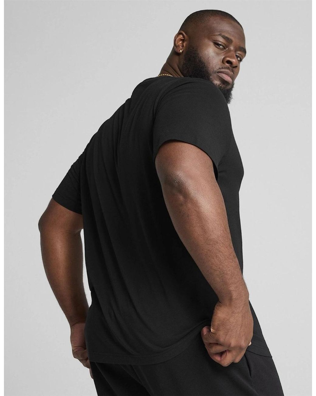 PUMA Black Regular Fit T Shirt for men