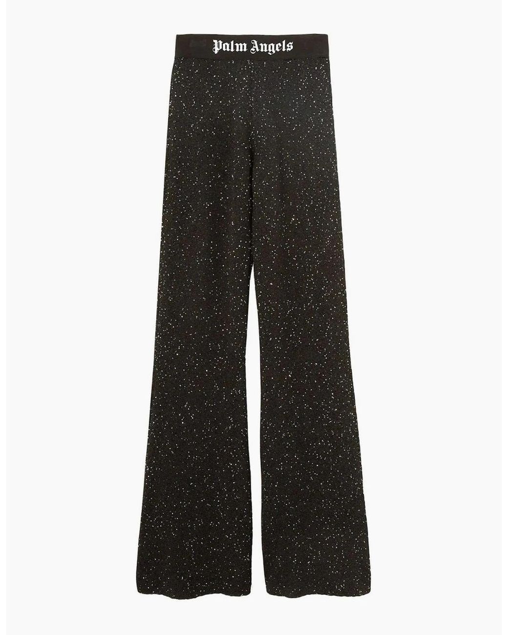 Palm Angels Black Soiree Knit Logo Pant