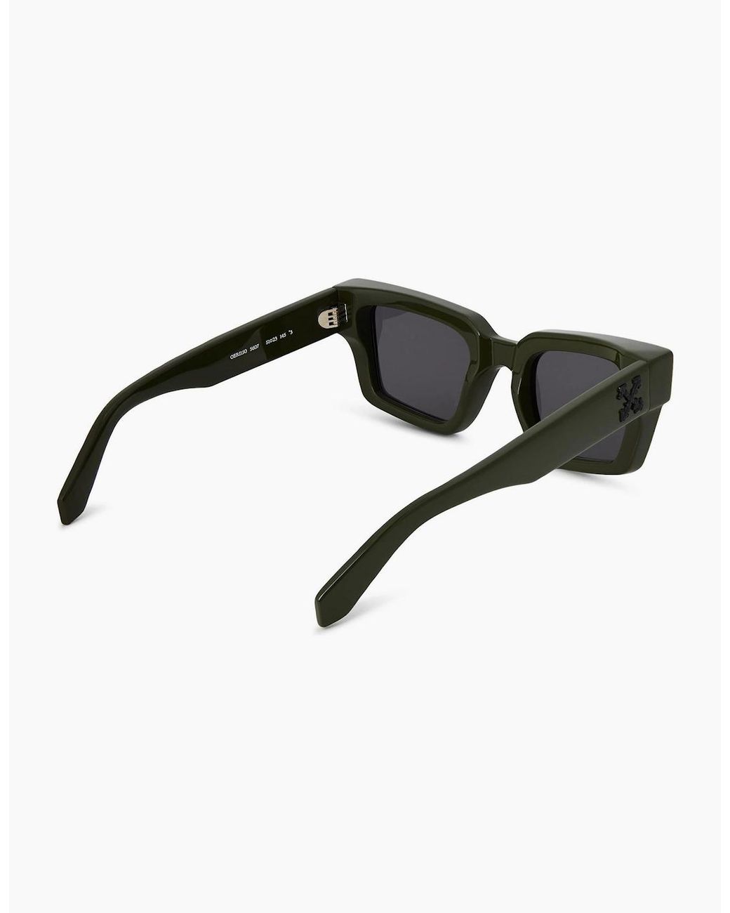 Off-White c/o Virgil Abloh Black Richardson Rectangle Full Rim Sunglasses for men