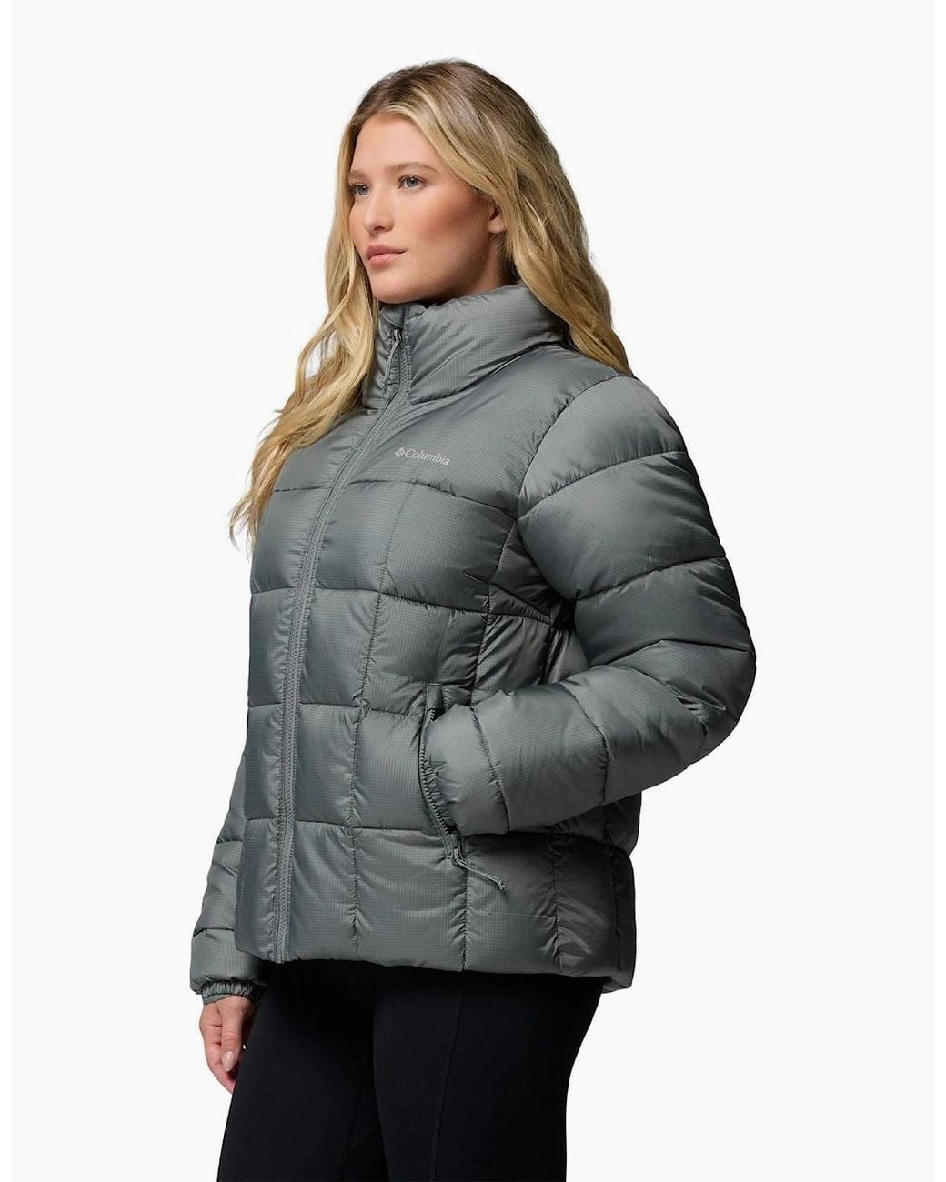 Columbia Gray Puffect Iii Full Zip Puffer Jacket