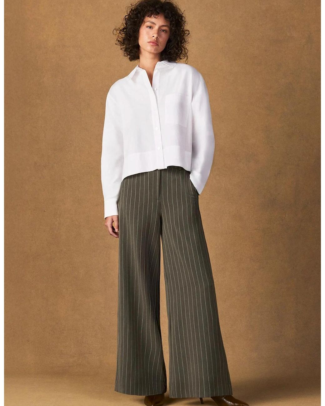 Ro&zo Green Pinstripe Tailored Trouser