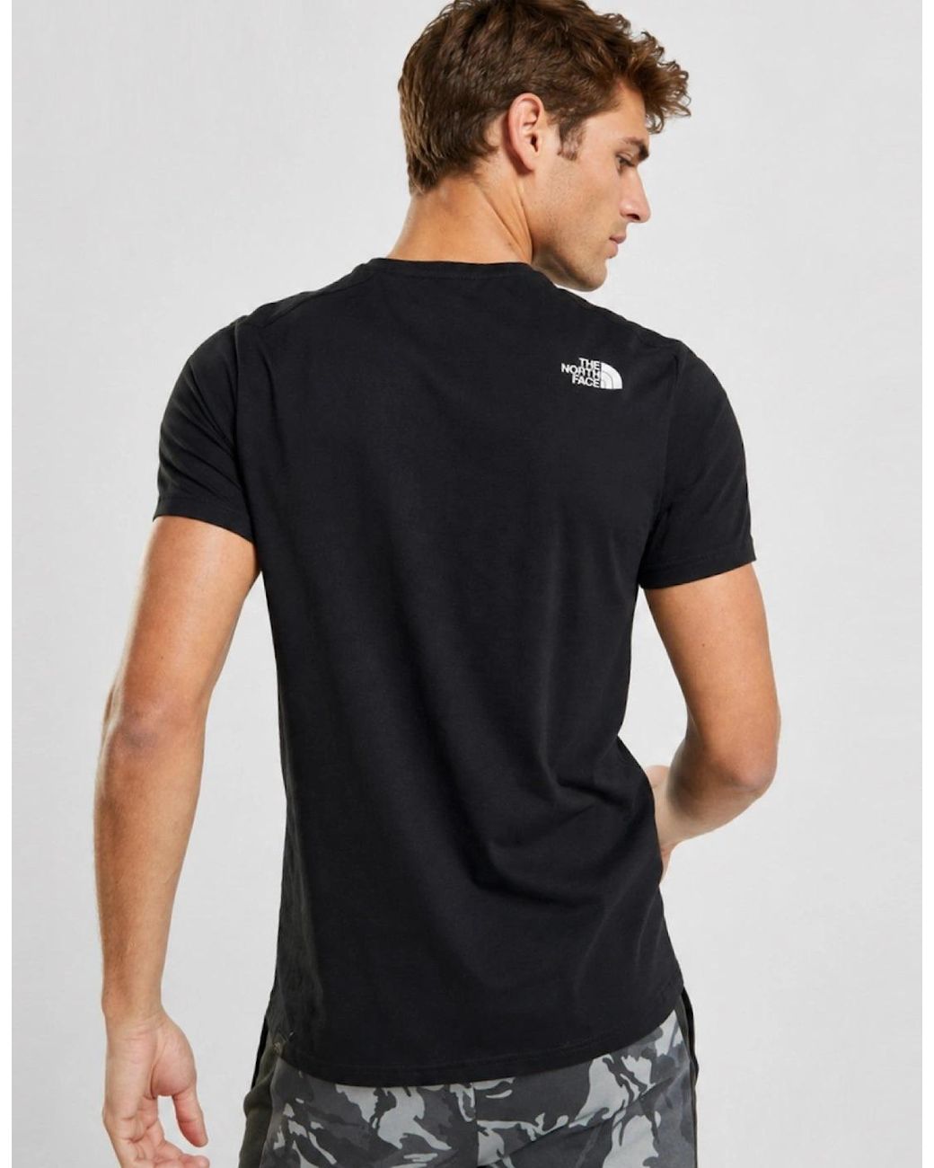 The North Face Black Colour Block T Shirt for men