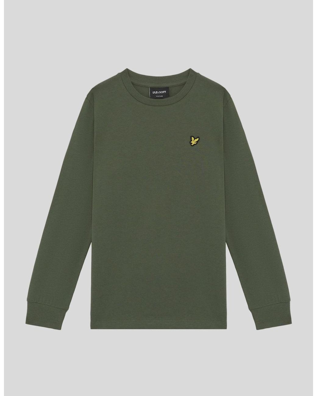 Lyle & Scott Green Long Sleeve Cotton T-Shirt for men