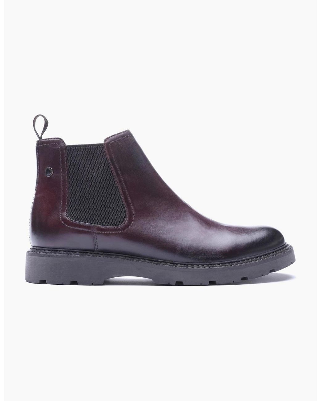 Base London Purple London Echo Leather Washed Boots for men