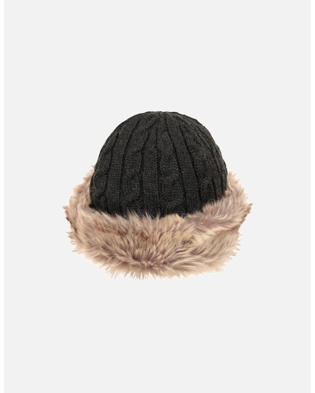 Mountain Warehouse Gray Ladies Faux Fur Winter Hat