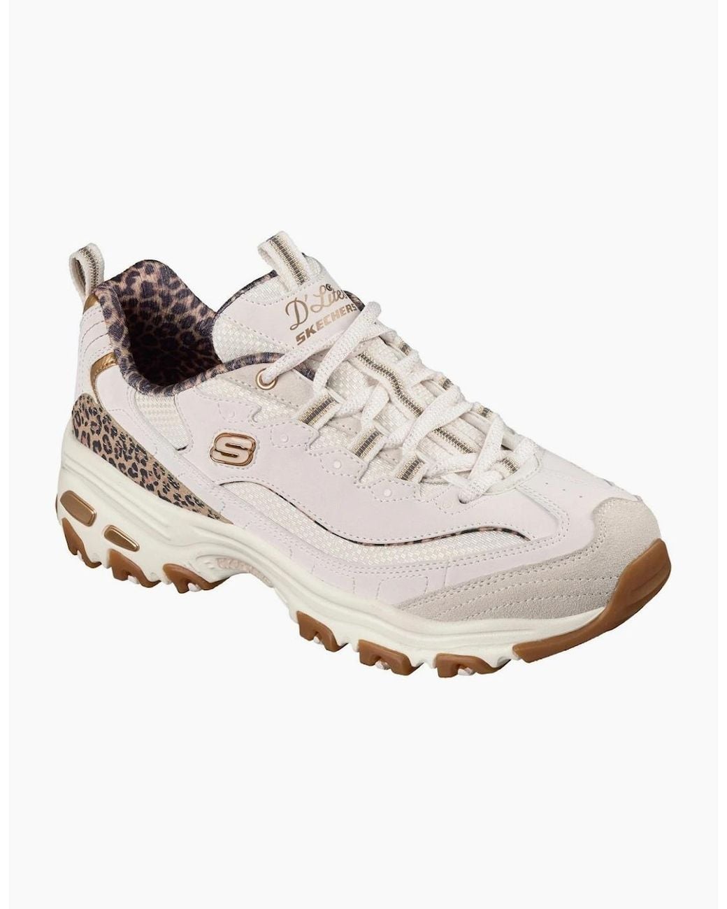 Skechers White Dlites Wild Charm Trainers