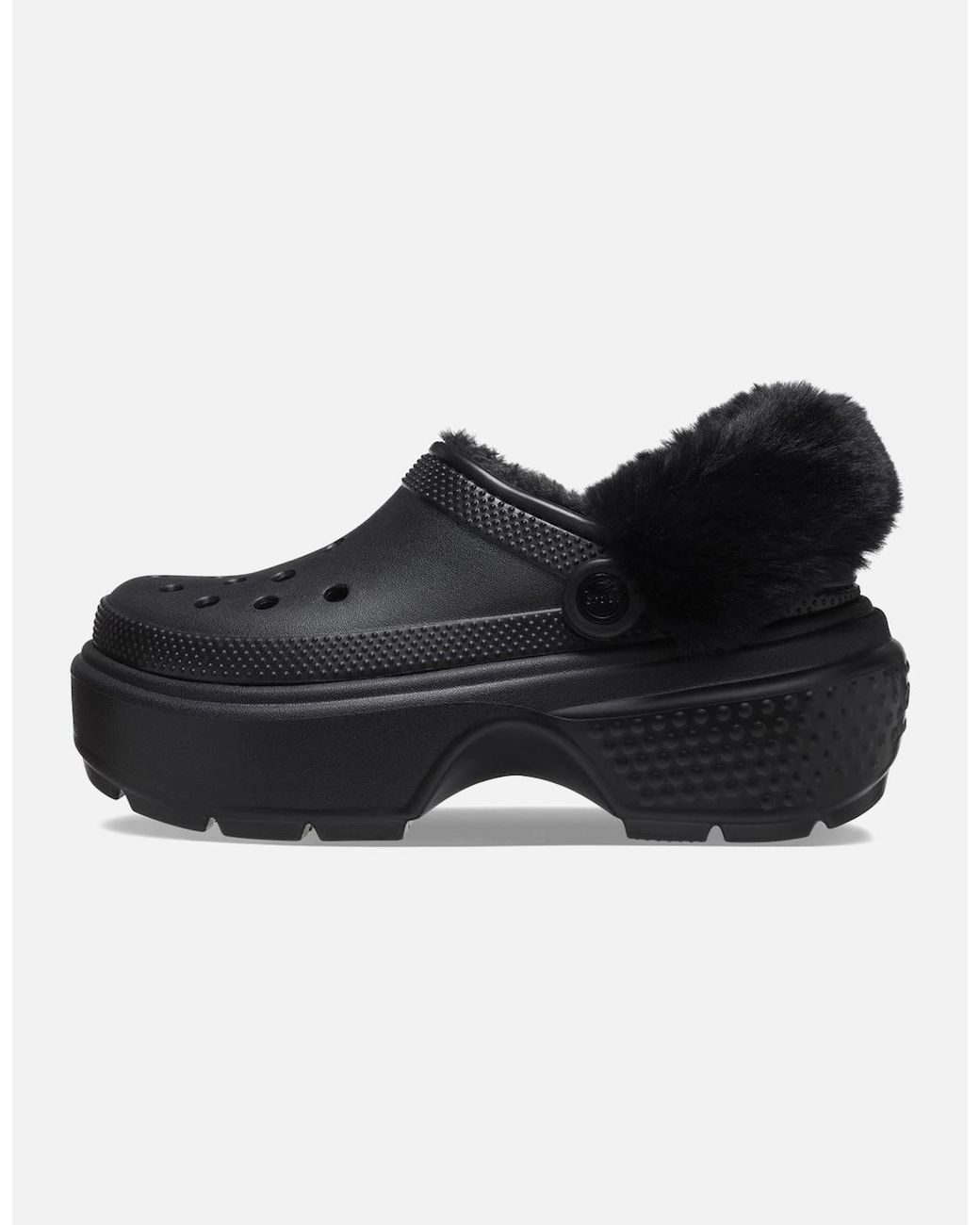 CROCSTM Black Stomp Lined Clogs