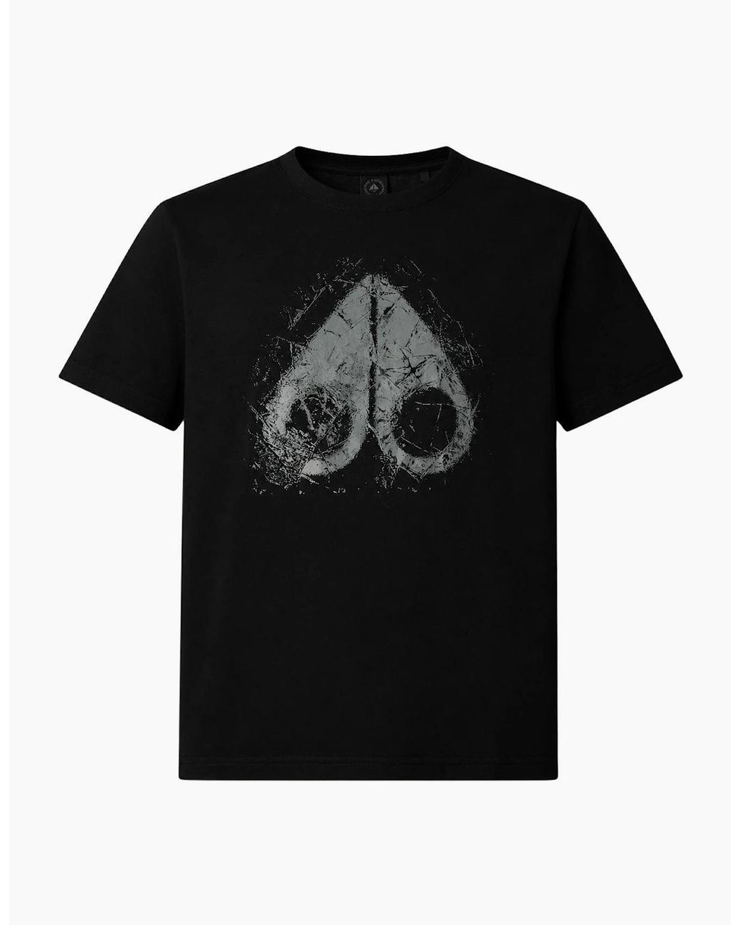 Moose Knuckles Black Icebreak Graphic Logo T-Shirt for men