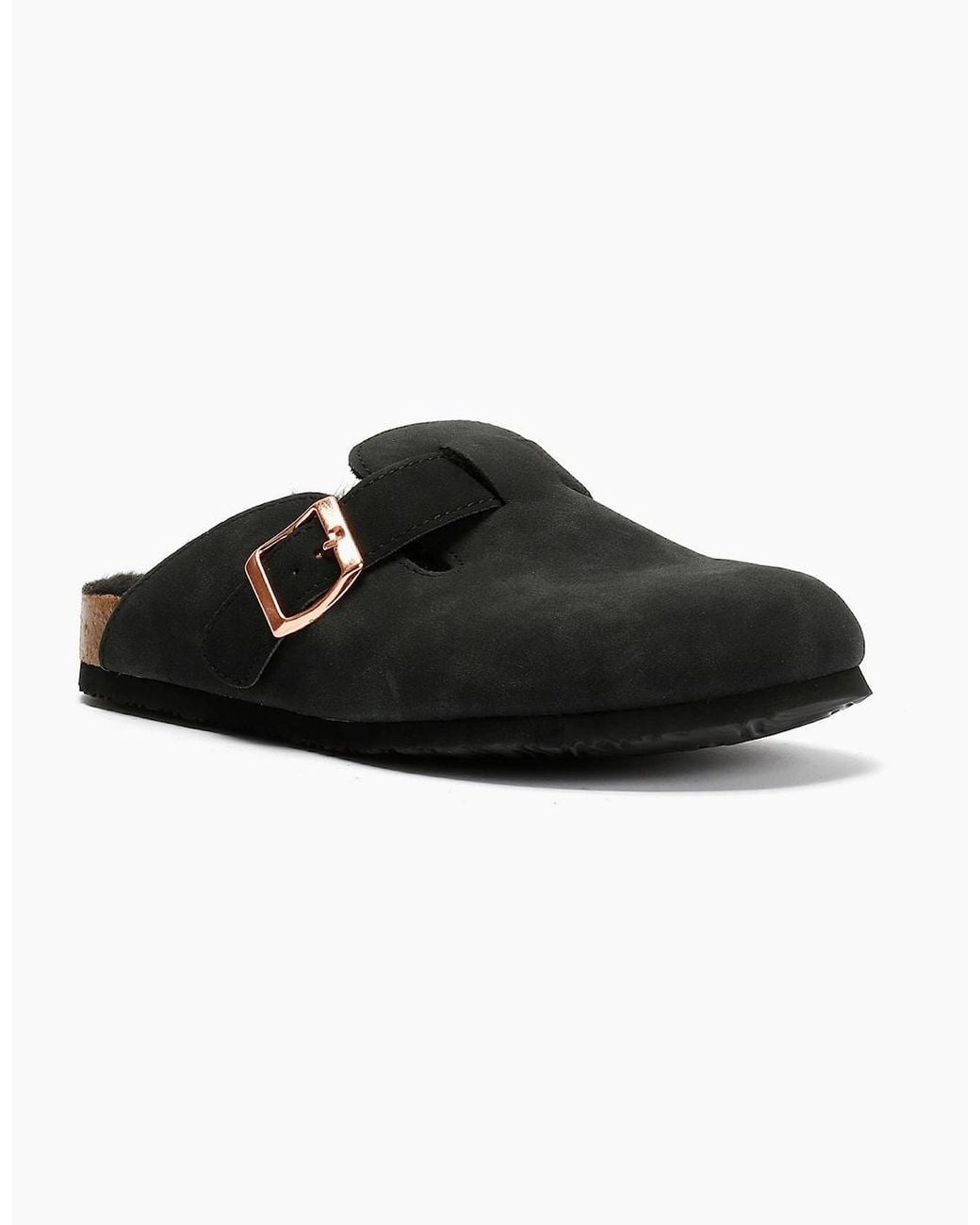 Original Penguin Black Penguin Poppy Fur Suede Mules