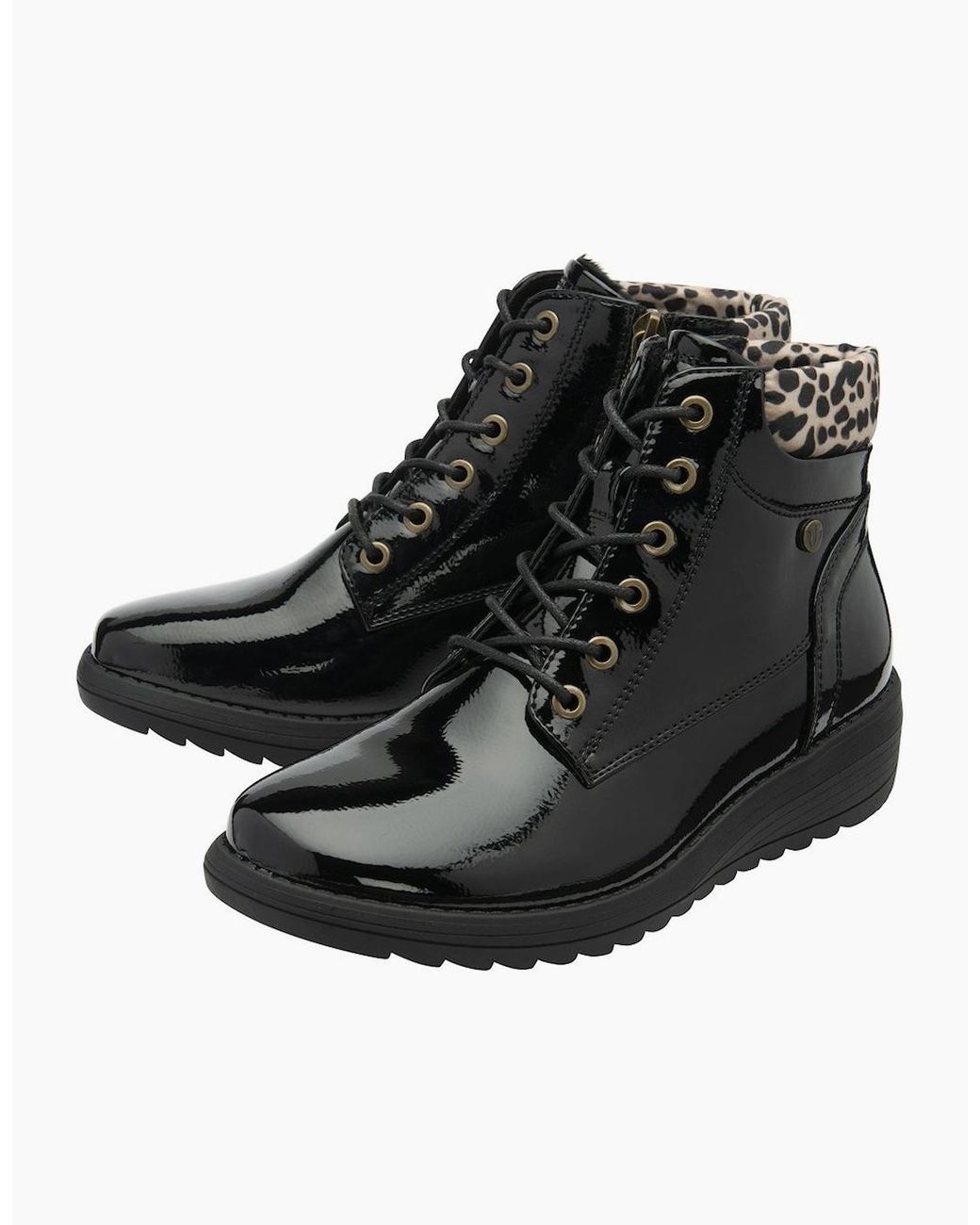 Lotus Black Abelia Ankle Boots