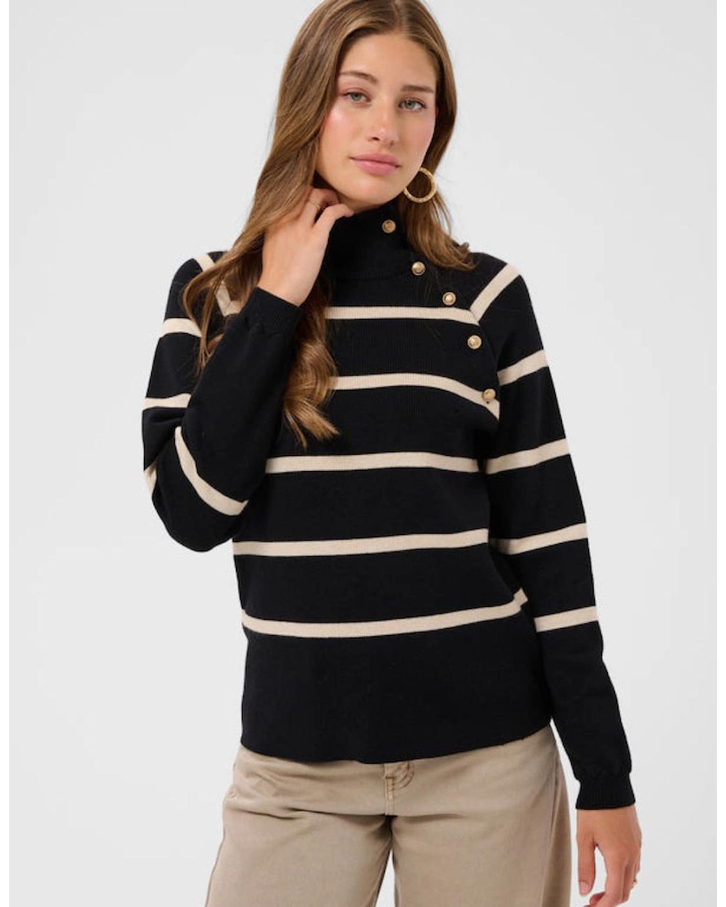 Cream Black Dela Pullover
