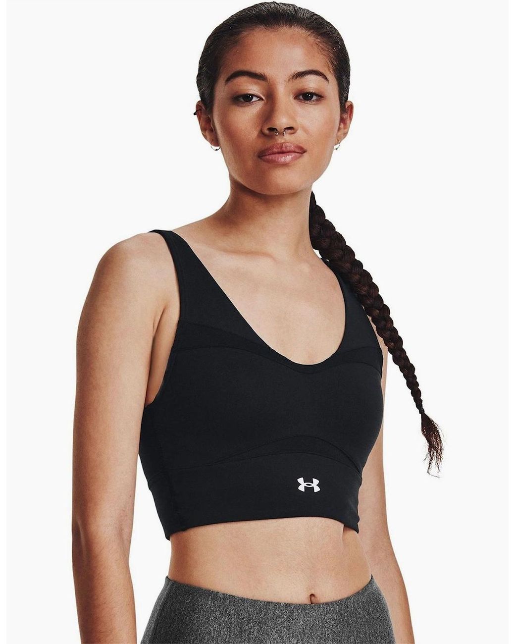 Under Armour Black Evo Sports Bra With Spaghetti Straps
