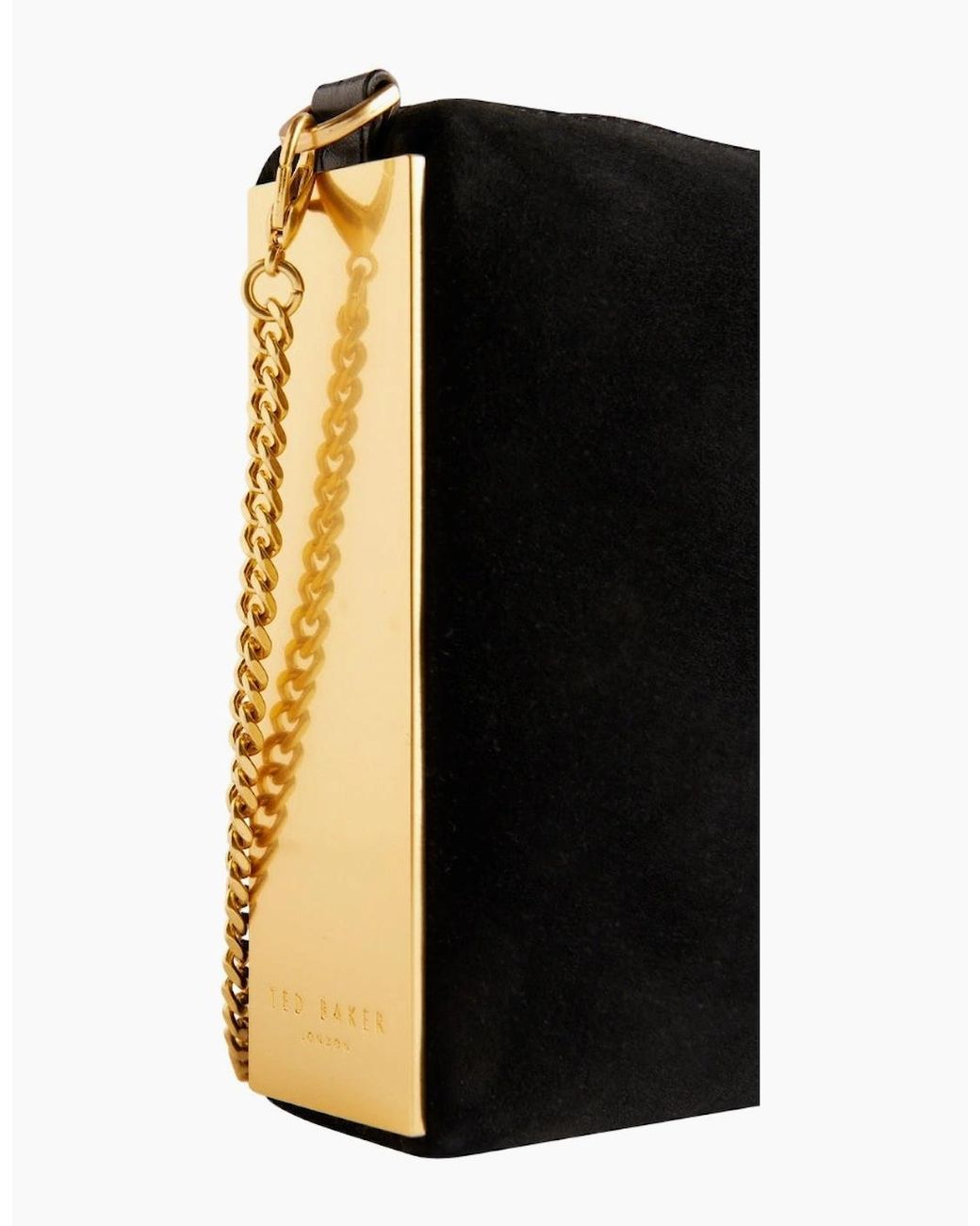 Ted Baker Black Jeiner Bar Detail Suede Crossbody Bag
