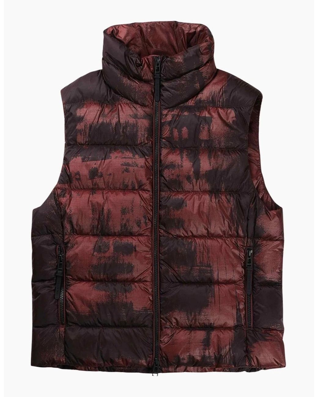Belstaff Purple Abstract Laurel Lava Gilet Down Jacket