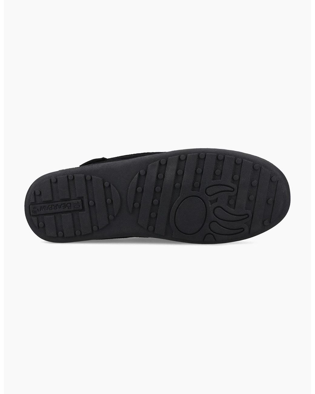 BEARPAW Black Brian Suede Slippers for men