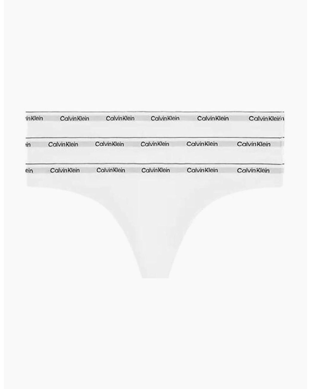 Calvin Klein White 3-Pack Modern Logo Thongs