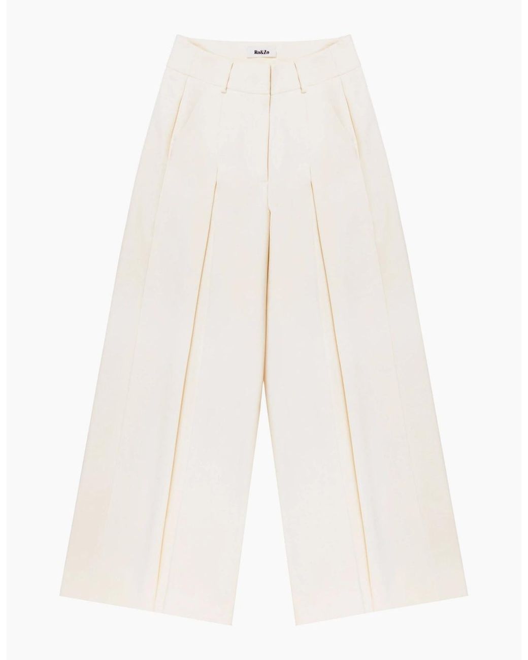 Ro&zo White Wide-Leg Trousers