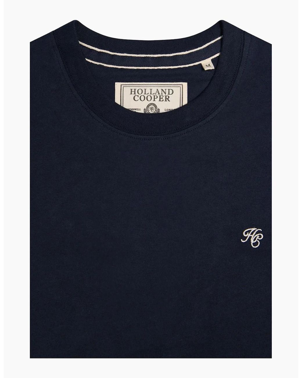 Holland Cooper Blue Crew Neck T-Shirt Ink for men