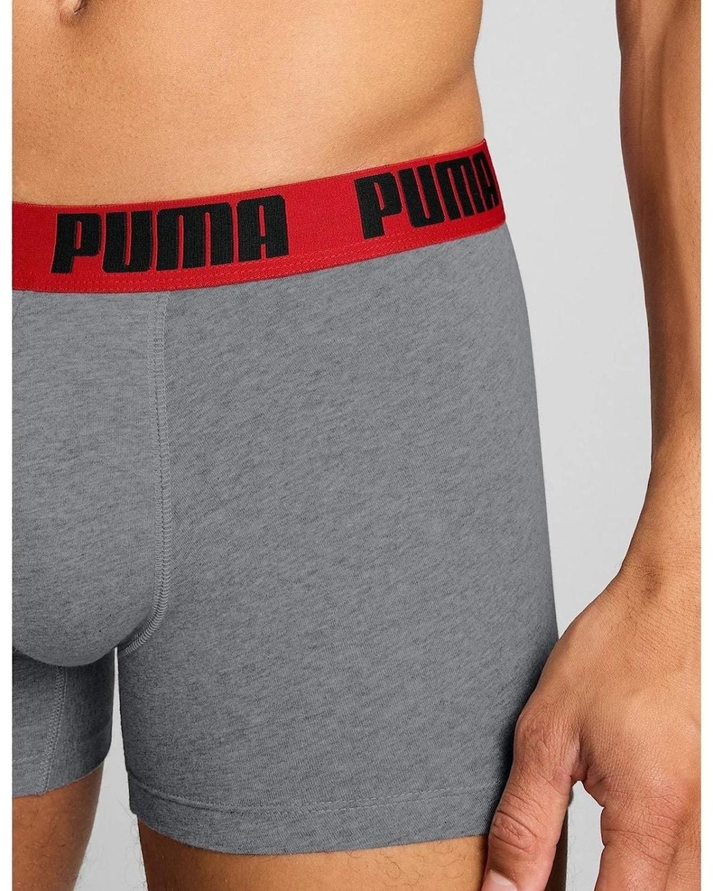 PUMA Multicolor Plain Design Boxer With Logo for men