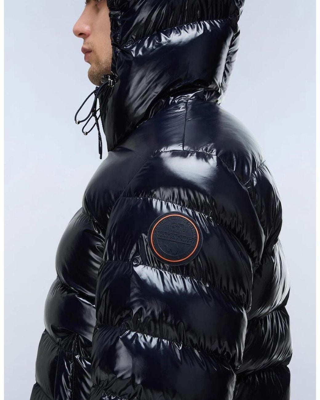 Napapijri Blue Terez Shine Puffer Jacket for men