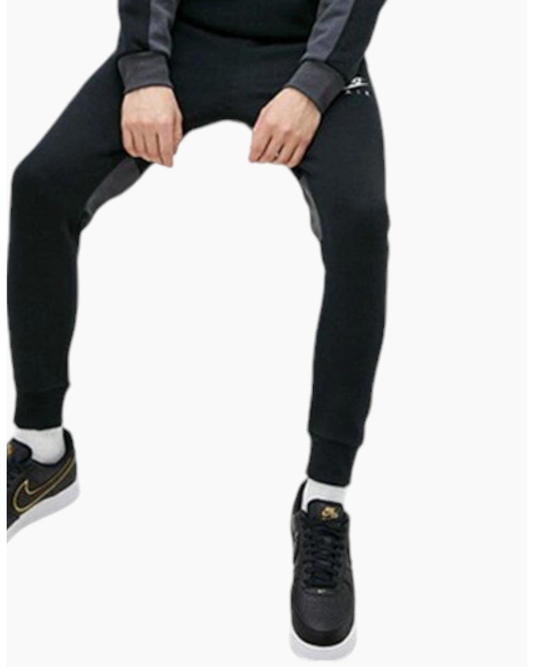 Nike Black Air Contrast Jogger Casual Sportwear Running Gym Bottom for men