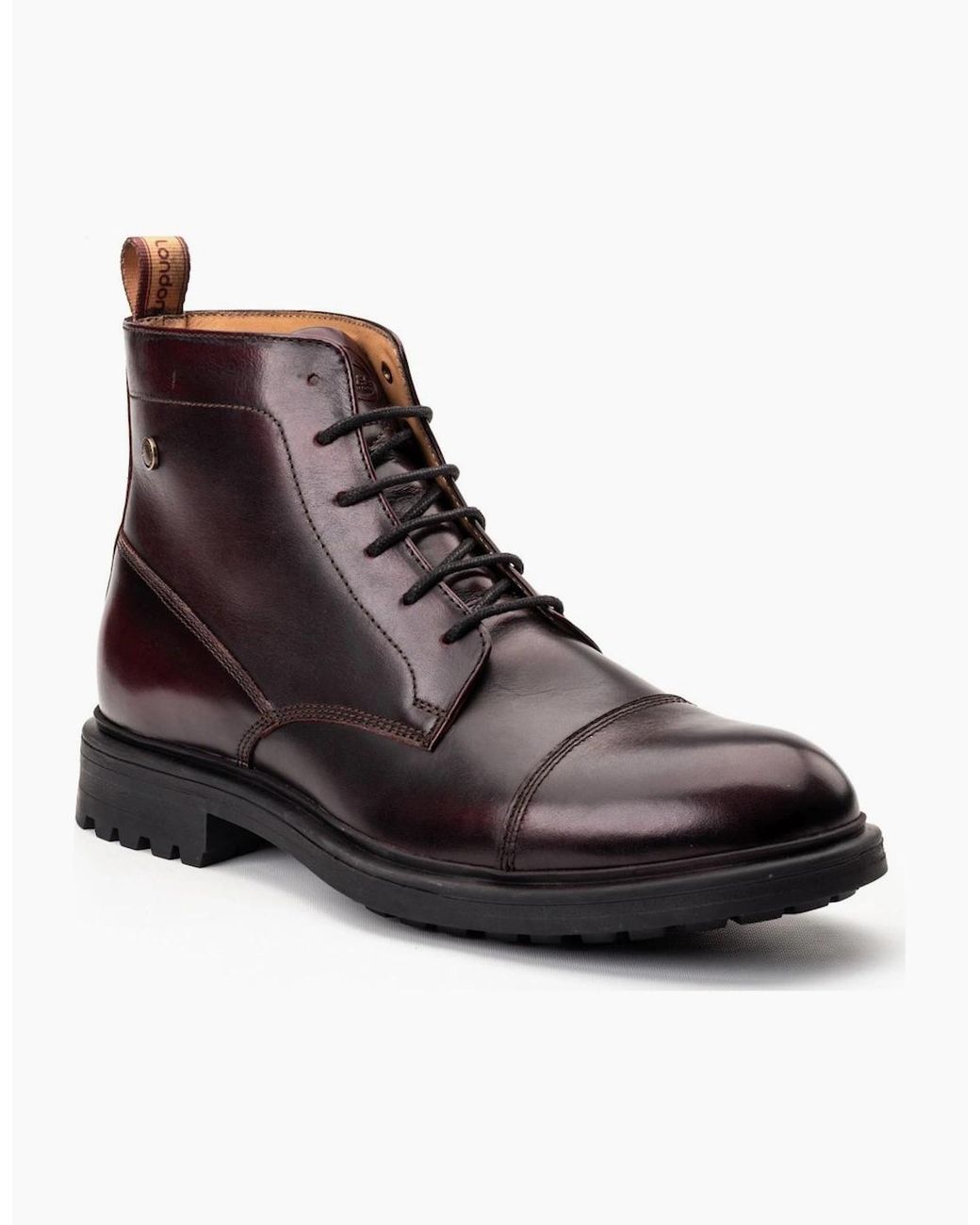 Base London Brown Boulton Toe Cap Boots for men