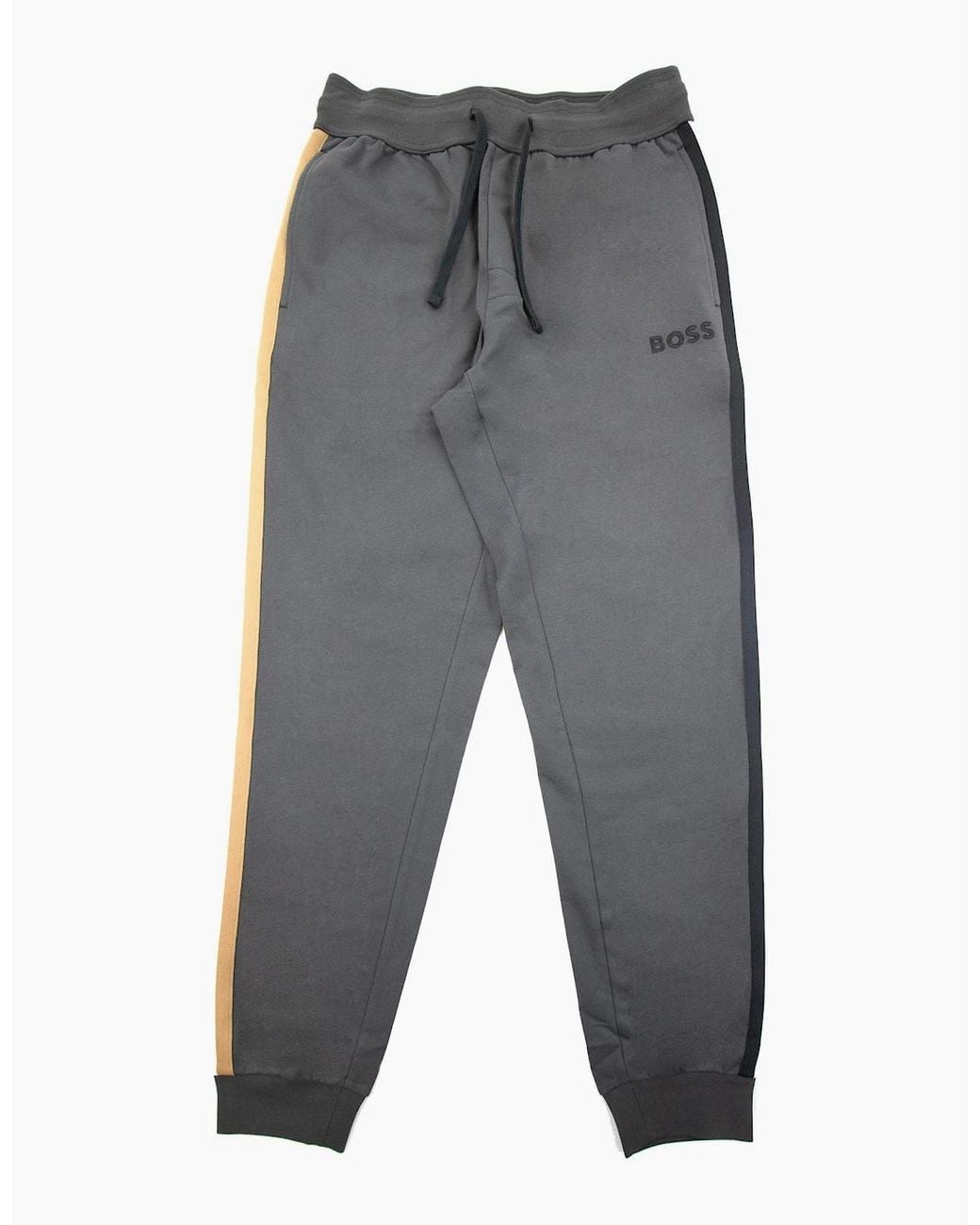 Boss Gray Heritage Side Stripe Pants Dark 022 for men