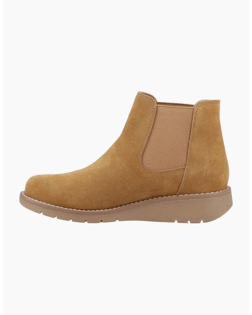Hush Puppies Brown Leonie Suede Boot Ankle Boots Tan