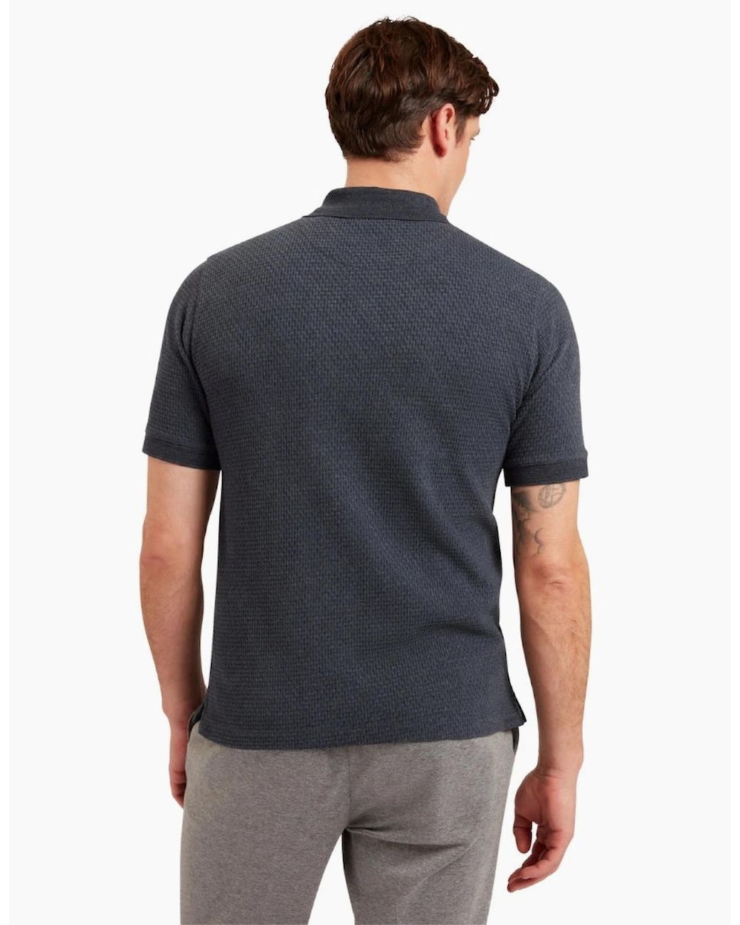 Ted Baker Blue Redman Regular Textured Polo Shirt for men