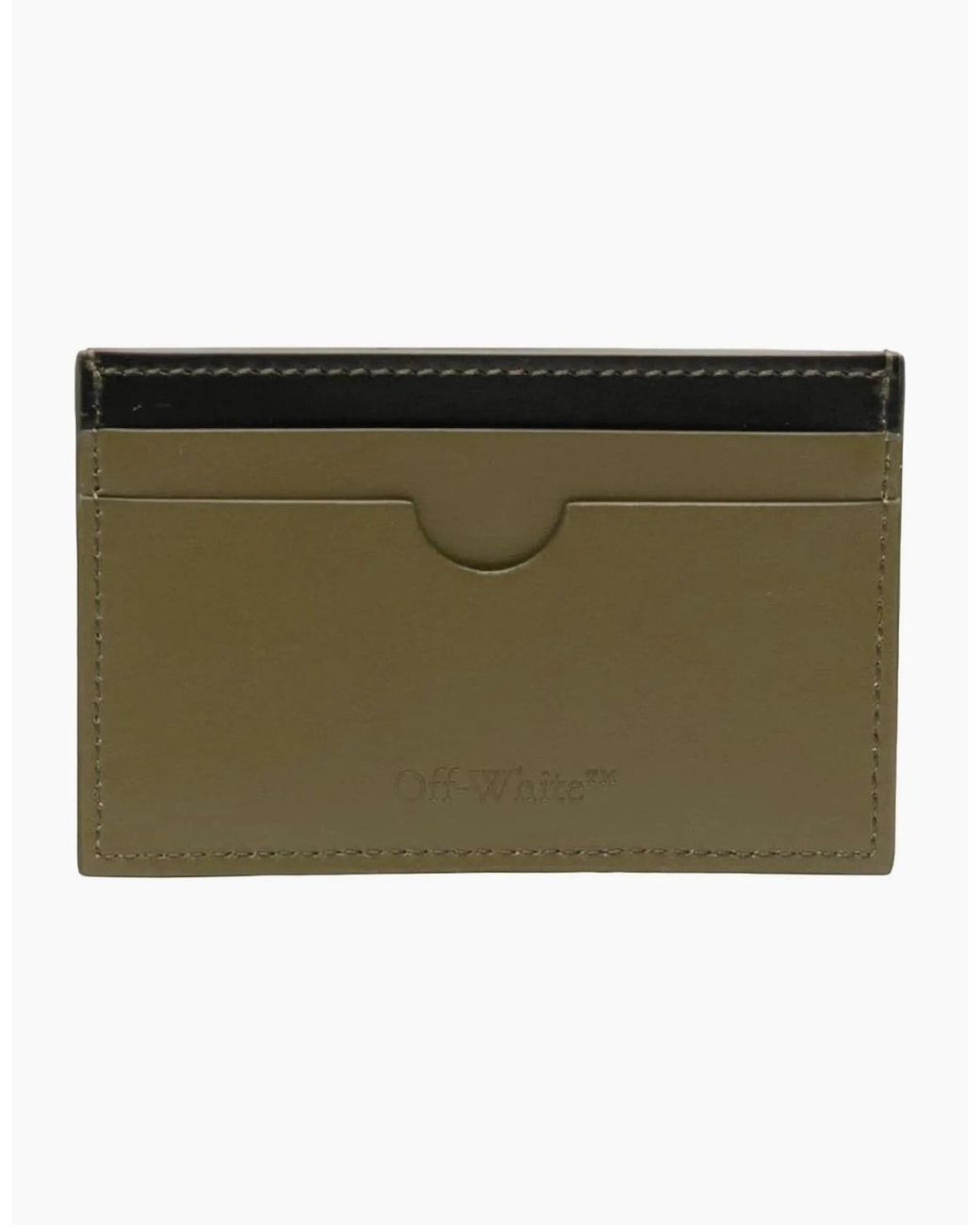 Off-White c/o Virgil Abloh Green Jitney Simple Card Case Military Accessories for men