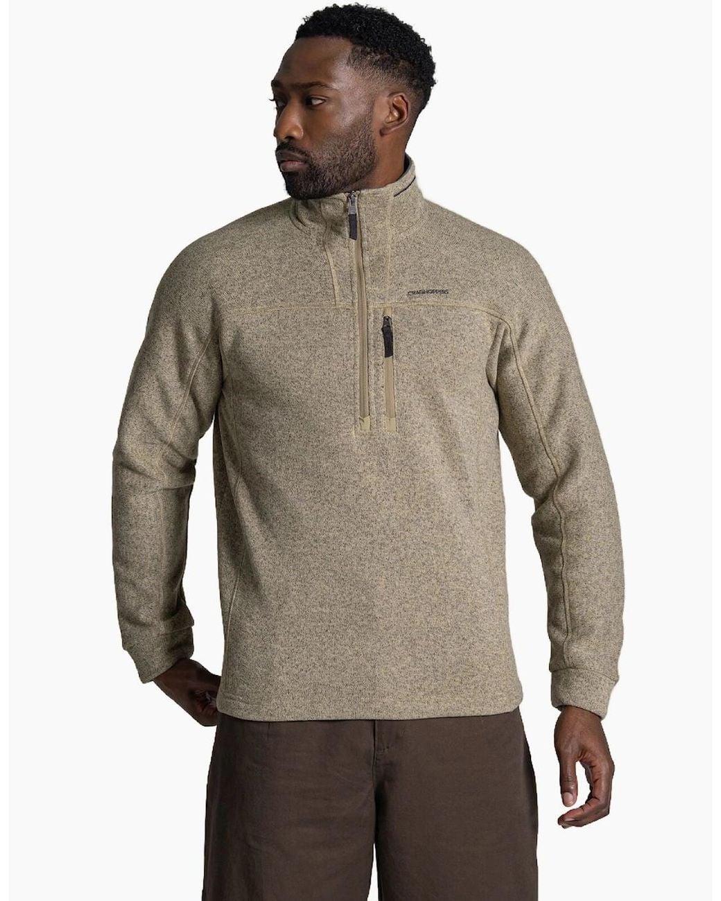 Craghoppers Gray Torney Iii Knitlook Half Zip Fleece for men