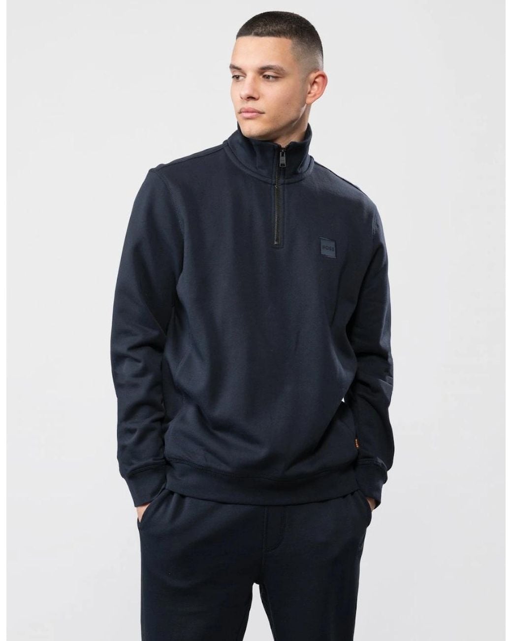 Boss Blue Boss Zetrust 1/4 Zip Sweatshirt for men