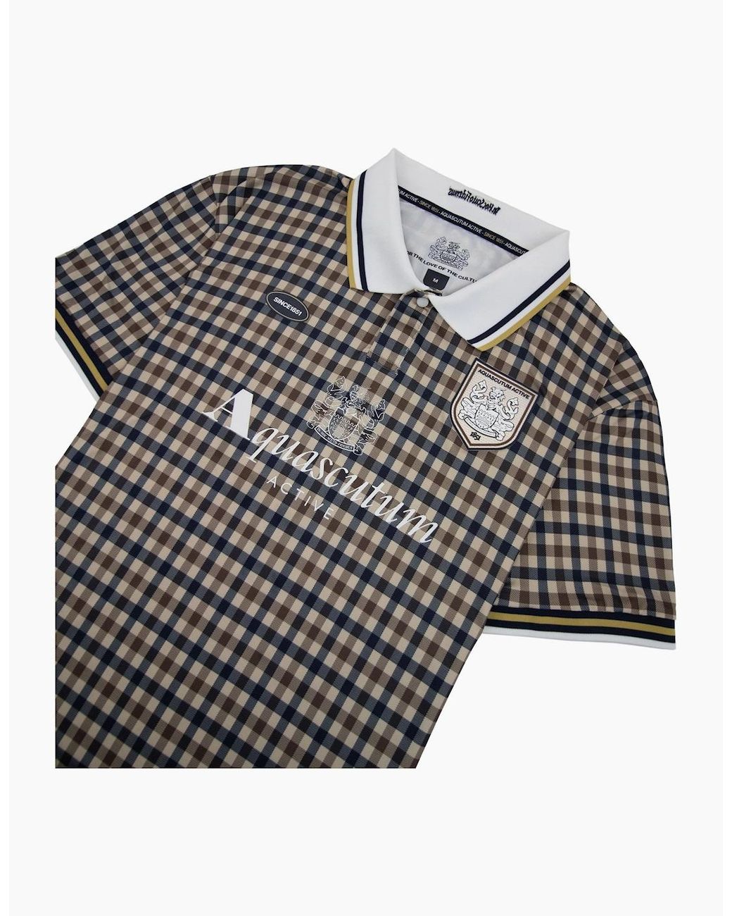 Aquascutum Black Since 1851 Soccer Polo 28 for men