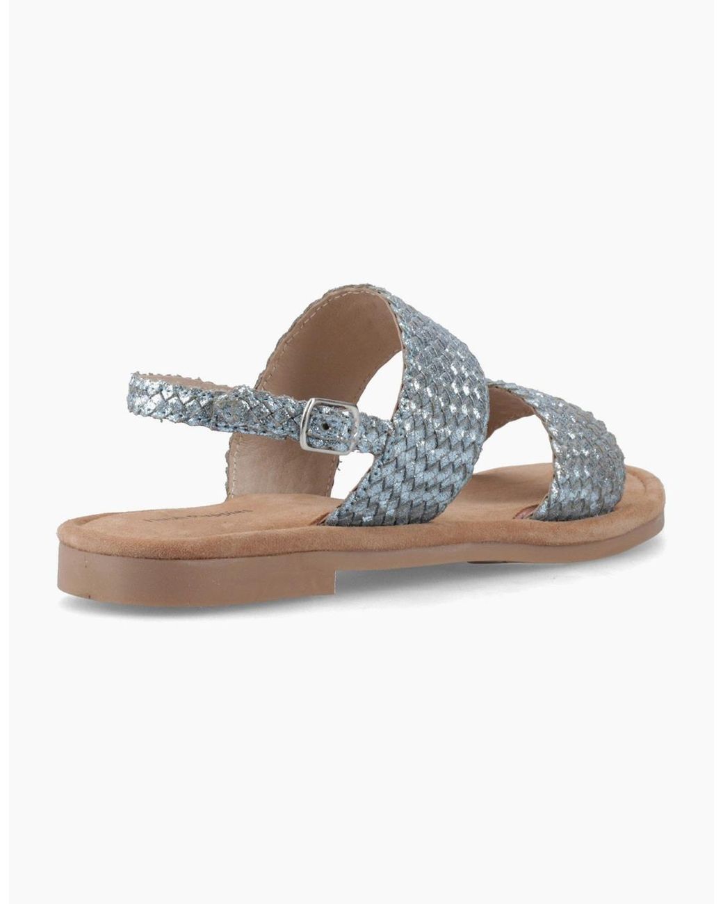 Hush Puppies Blue Helene Sandal Wide Fit Cross Strap Sandals