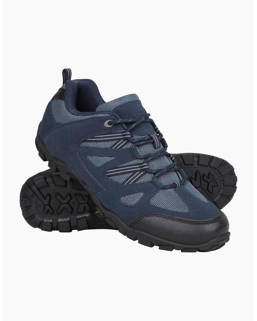 Mountain Warehouse Blue Outdoor Iii Suede Walking Shoes for men