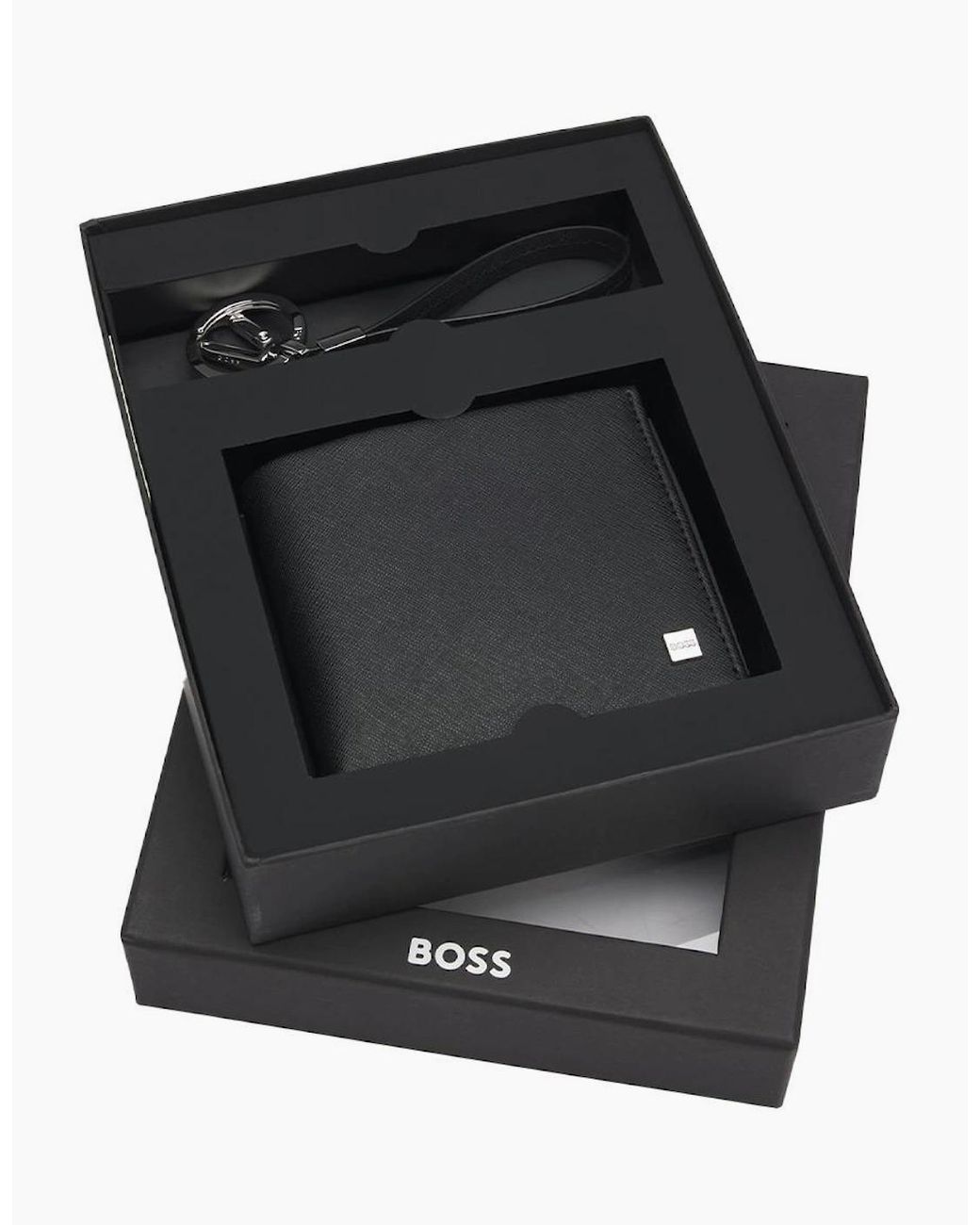 BOSS Boss Wallet & Keyring Gift Set in Black for Men | Lyst UK