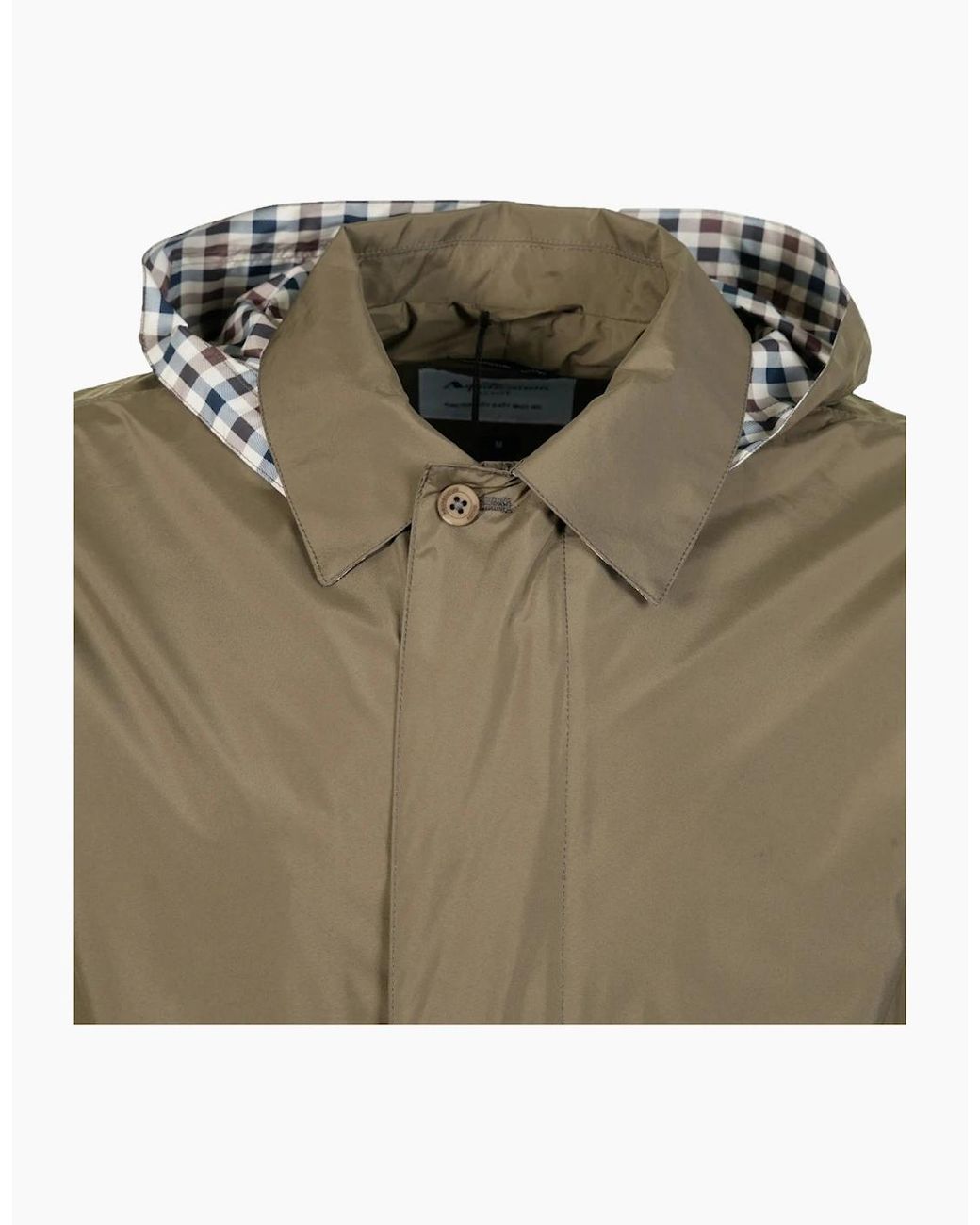 Aquascutum Green Active Packable Trench Army Jacket for men