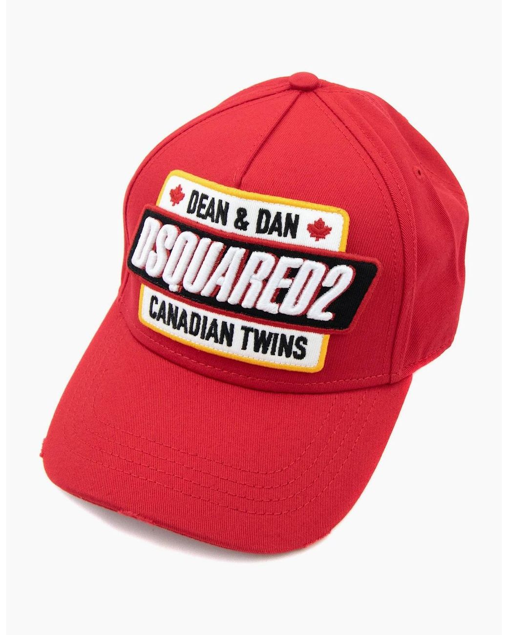 DSquared² Red Dsq2 Dean & Dan Canadian Twins Cap for men