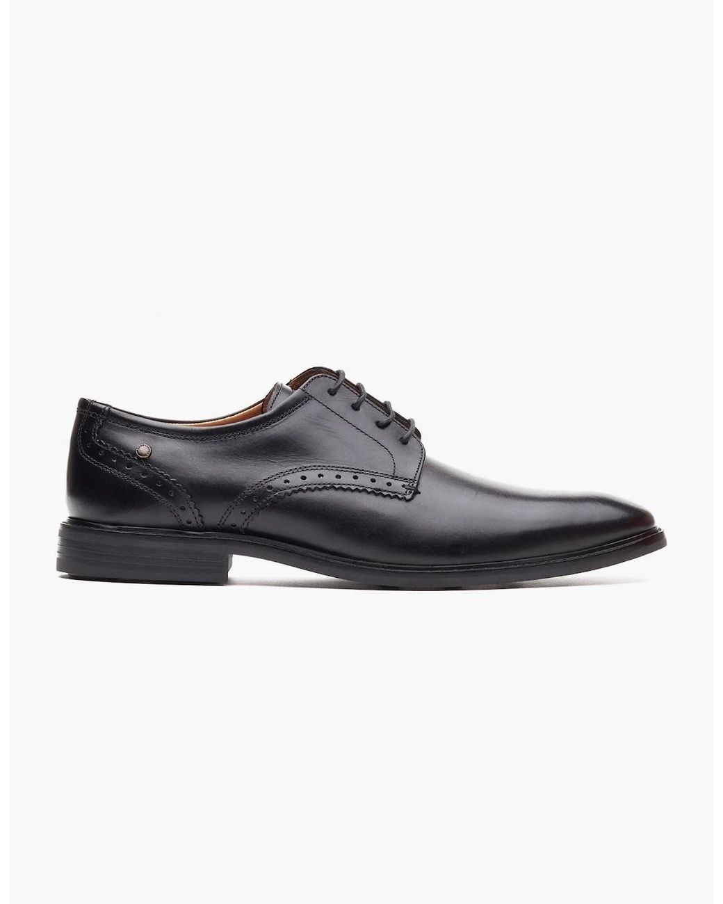Base London Black London Eton Lace Up Leather Lace-Up Shoes for men