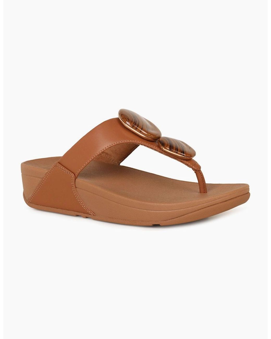 Fitflop Brown Lulu Marbled Stone Sandals
