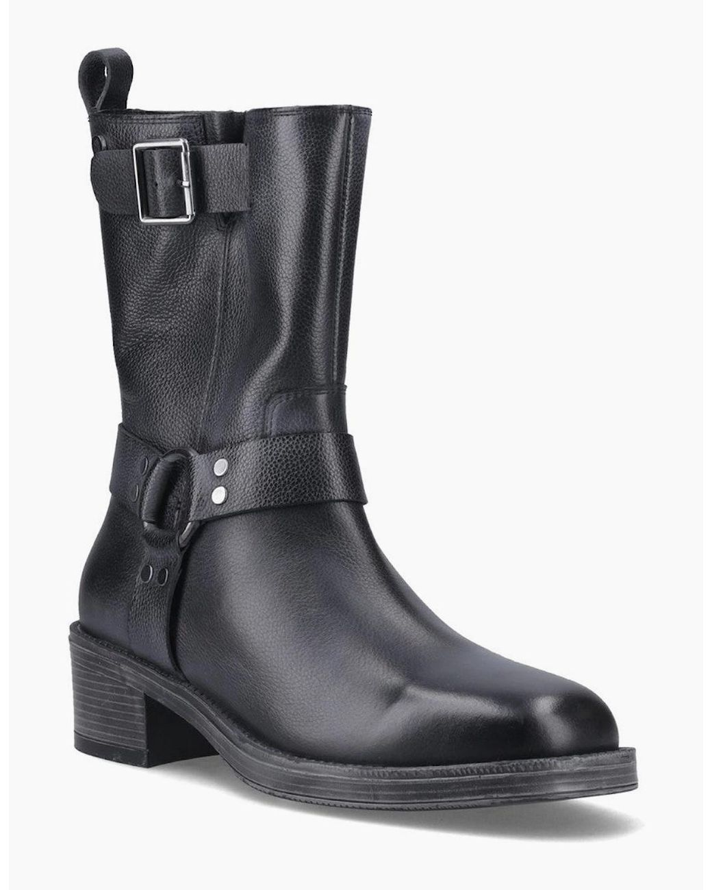 Hush Puppies Black Althea Buckle Boot Ankle Boots