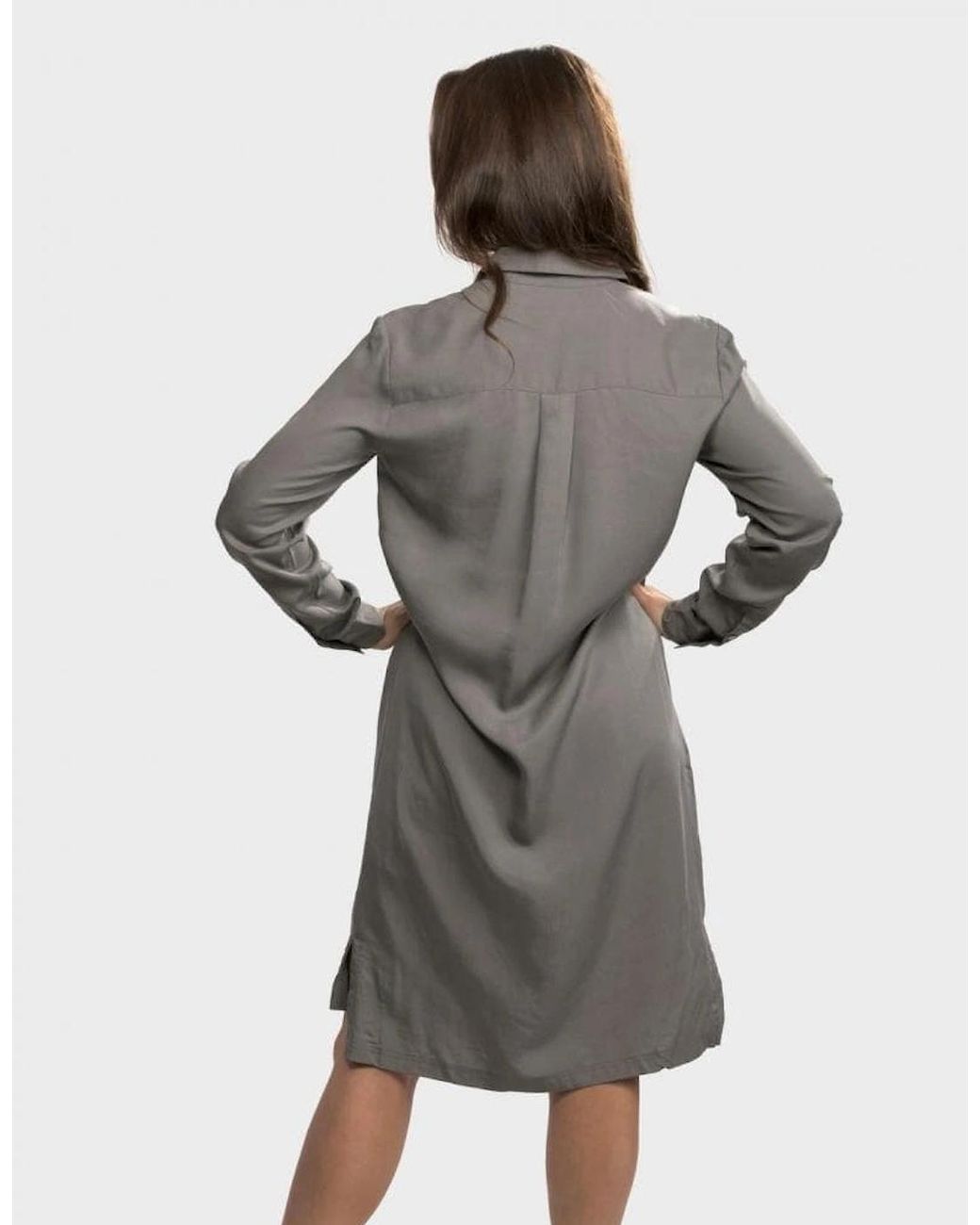 Great Plains Gray Great Plains Bryony Tencel Tunic Shirt Dress