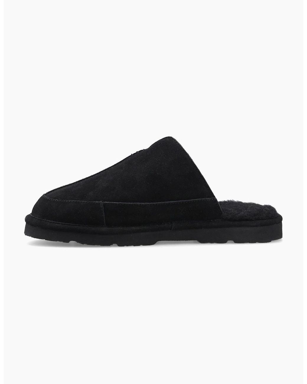 BEARPAW Black Walker Suede Slippers for men